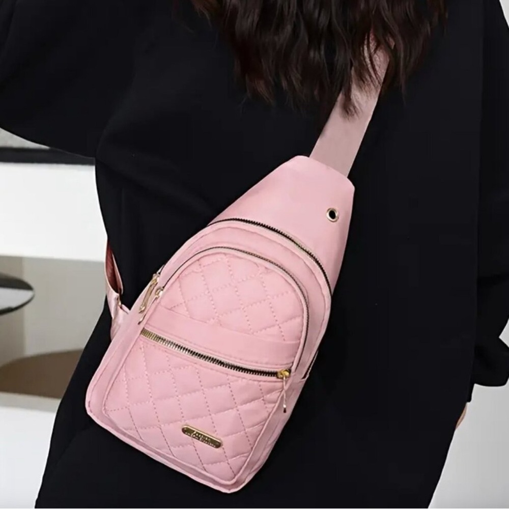 Women's Crossbody Bag Waist Bag Chest Bag and Fashion Crossbody Pink - Picture 2 of 2